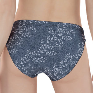 Ivy Flower Denim Jeans Pattern Print Women's Panties