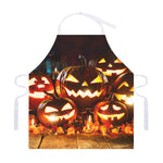 Jack-O'-Lantern Halloween Pumpkin Print Adjustable Apron