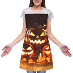 Jack-O'-Lantern Halloween Pumpkin Print Adjustable Apron