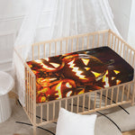 Jack-O'-Lantern Halloween Pumpkin Print Baby Crib Sheet
