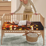 Jack-O'-Lantern Halloween Pumpkin Print Baby Crib Sheet