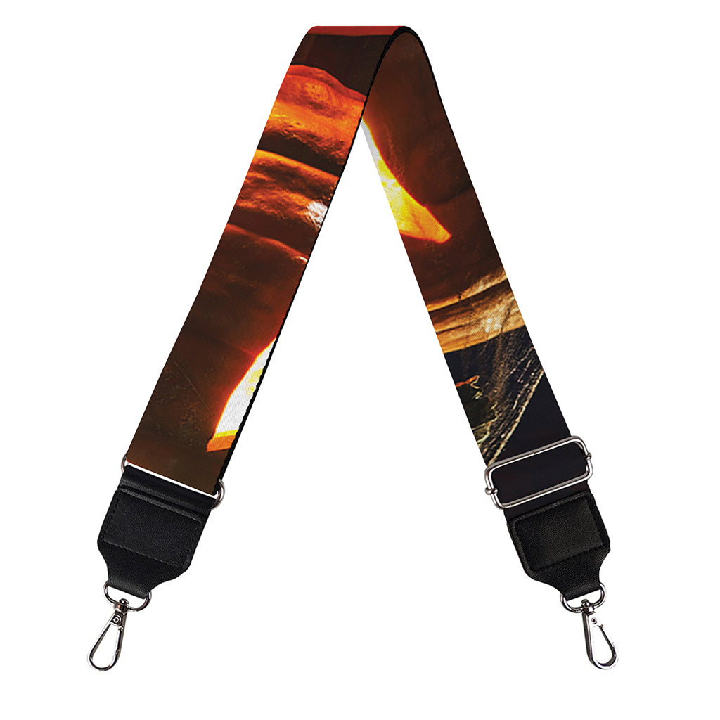 Jack-O'-Lantern Halloween Pumpkin Print Bag Strap