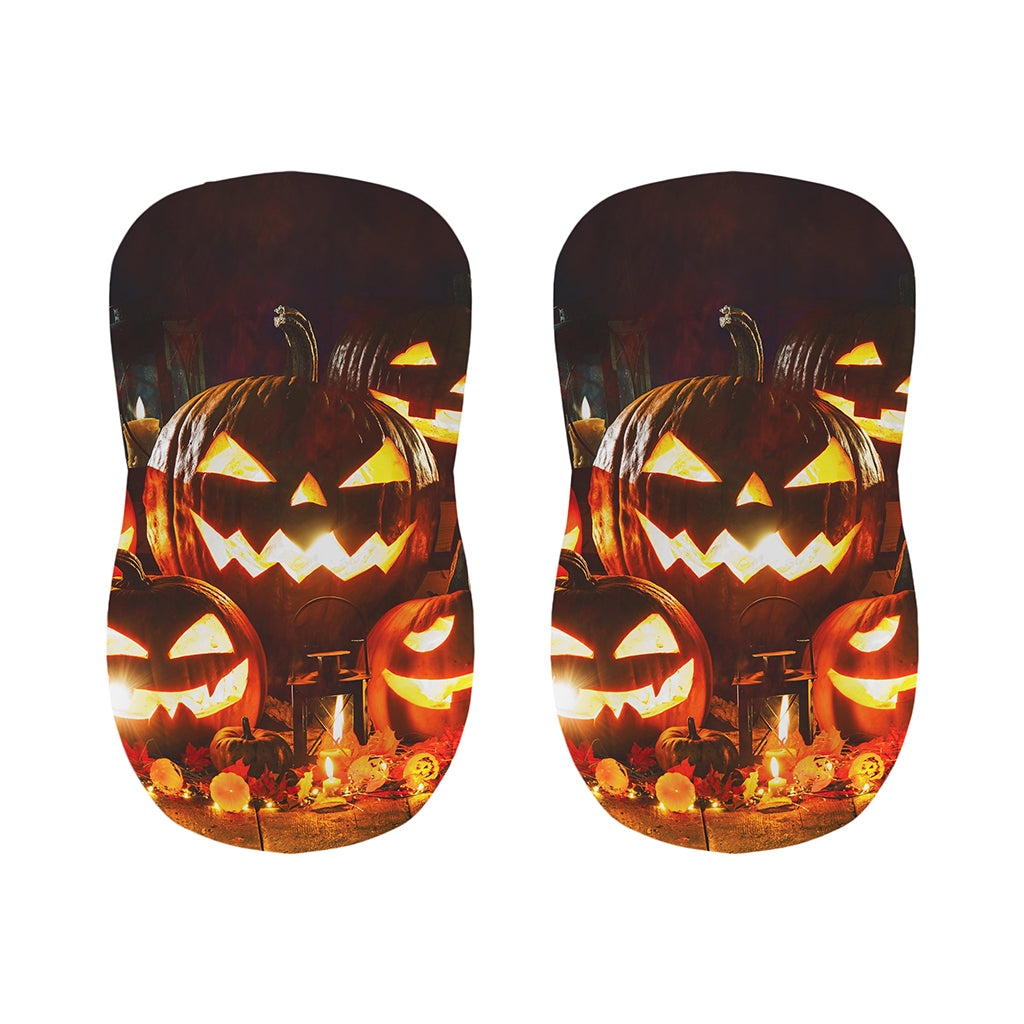 Jack-O'-Lantern Halloween Pumpkin Print Bar Stool Covers