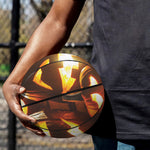 Jack-O'-Lantern Halloween Pumpkin Print Basketball