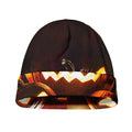 Jack-O'-Lantern Halloween Pumpkin Print Beanie