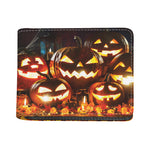 Jack-O'-Lantern Halloween Pumpkin Print Bifold Wallet