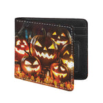 Jack-O'-Lantern Halloween Pumpkin Print Bifold Wallet