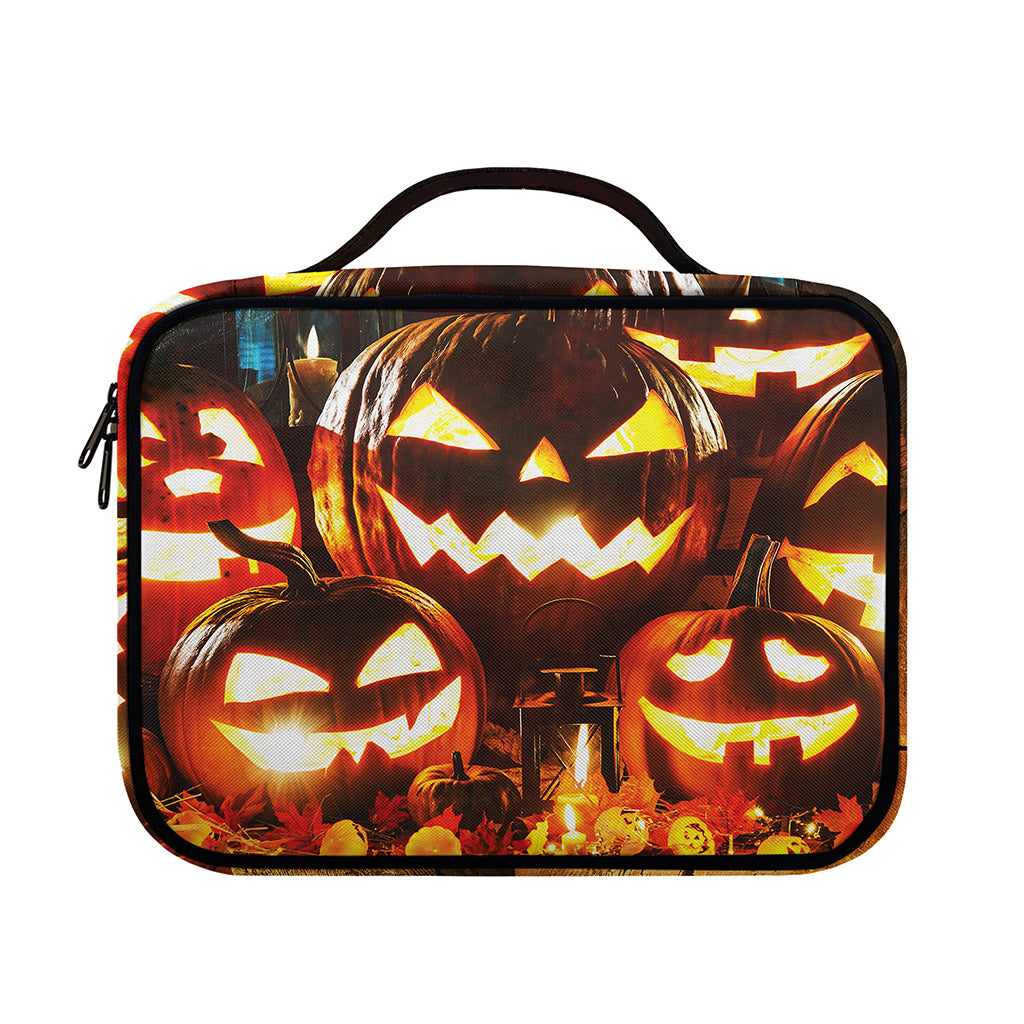 Jack-O'-Lantern Halloween Pumpkin Print Briefcase Bible Bag