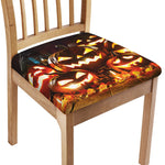 Jack-O'-Lantern Halloween Pumpkin Print Chair Cushion Cover