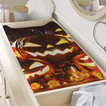 Jack-O'-Lantern Halloween Pumpkin Print Changing Pad Cover
