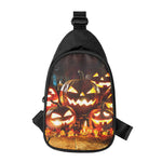 Jack-O'-Lantern Halloween Pumpkin Print Chest Bag
