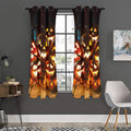 Jack-O'-Lantern Halloween Pumpkin Print Grommet Curtain Panels