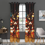 Jack-O'-Lantern Halloween Pumpkin Print Curtain