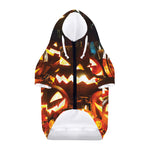 Jack-O'-Lantern Halloween Pumpkin Print Dog Zip Up Hoodie