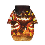 Jack-O'-Lantern Halloween Pumpkin Print Dog Zip Up Hoodie