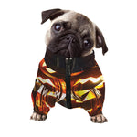 Jack-O'-Lantern Halloween Pumpkin Print Dog Zip Up Jacket