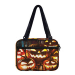Jack-O'-Lantern Halloween Pumpkin Print Double Strap Bible Bag