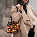 Jack-O'-Lantern Halloween Pumpkin Print Double Strap Bible Bag