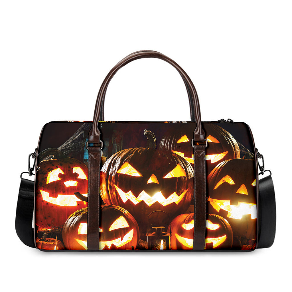 Jack-O'-Lantern Halloween Pumpkin Print Duffle Bag
