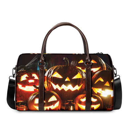 Jack-O'-Lantern Halloween Pumpkin Print Duffle Bag