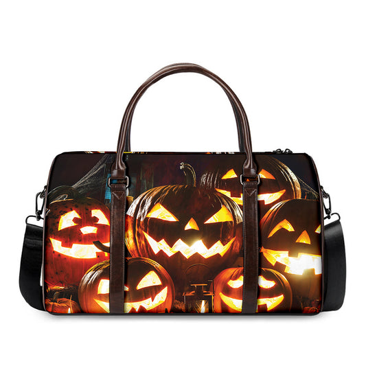 Jack-O'-Lantern Halloween Pumpkin Print Duffle Bag