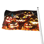 Jack-O'-Lantern Halloween Pumpkin Print Flag