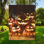Jack-O'-Lantern Halloween Pumpkin Print Garden Flag