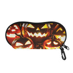 Jack-O'-Lantern Halloween Pumpkin Print Glasses Case