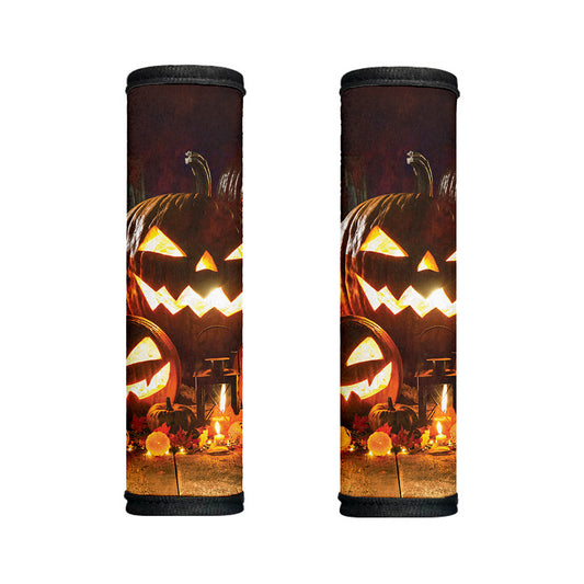 Jack-O'-Lantern Halloween Pumpkin Print Handle Covers