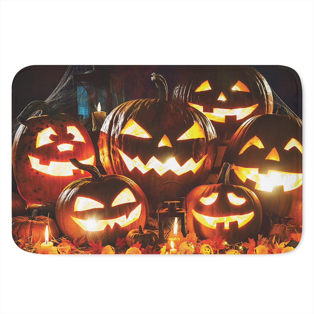 Jack-O'-Lantern Halloween Pumpkin Print Indoor Door Mat