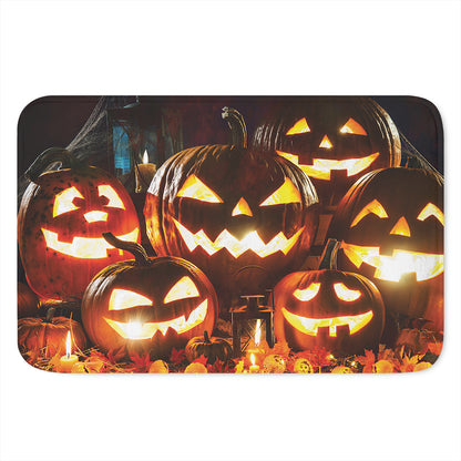 Jack-O'-Lantern Halloween Pumpkin Print Indoor Door Mat