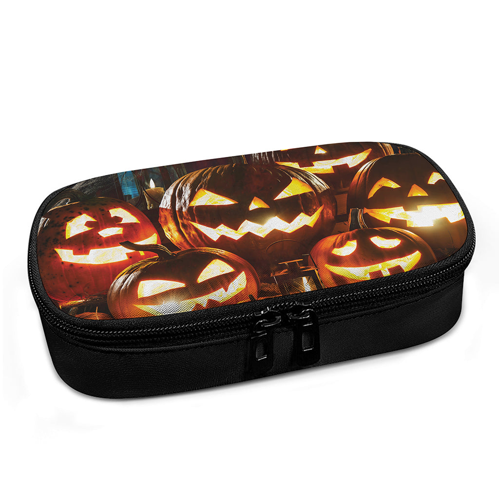 Jack-O'-Lantern Halloween Pumpkin Print Insulin Cooler Travel Case