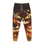 Jack-O'-Lantern Halloween Pumpkin Print Jogger Pants