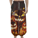 Jack-O'-Lantern Halloween Pumpkin Print Lantern Pants