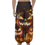Jack-O'-Lantern Halloween Pumpkin Print Lantern Pants
