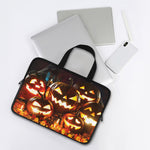 Jack-O'-Lantern Halloween Pumpkin Print Laptop Sleeve With Handle