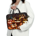 Jack-O'-Lantern Halloween Pumpkin Print Laptop Sleeve With Handle
