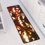 Jack-O'-Lantern Halloween Pumpkin Print Long Kitchen Mat