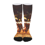 Jack-O'-Lantern Halloween Pumpkin Print Long Socks