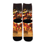 Jack-O'-Lantern Halloween Pumpkin Print Long Socks