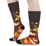Jack-O'-Lantern Halloween Pumpkin Print Long Socks