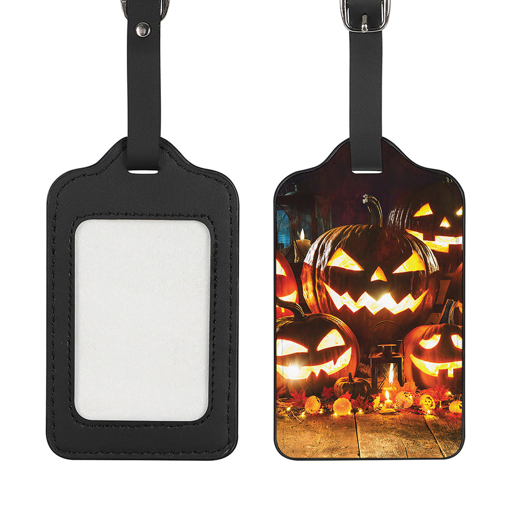 Jack-O'-Lantern Halloween Pumpkin Print Luggage Tag