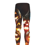 Jack-O'-Lantern Halloween Pumpkin Print Men's leggings