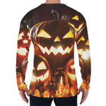 Jack-O'-Lantern Halloween Pumpkin Print Men's Long Sleeve T-Shirt
