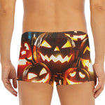 Jack-O'-Lantern Halloween Pumpkin Print Men's Short Boxer Briefs