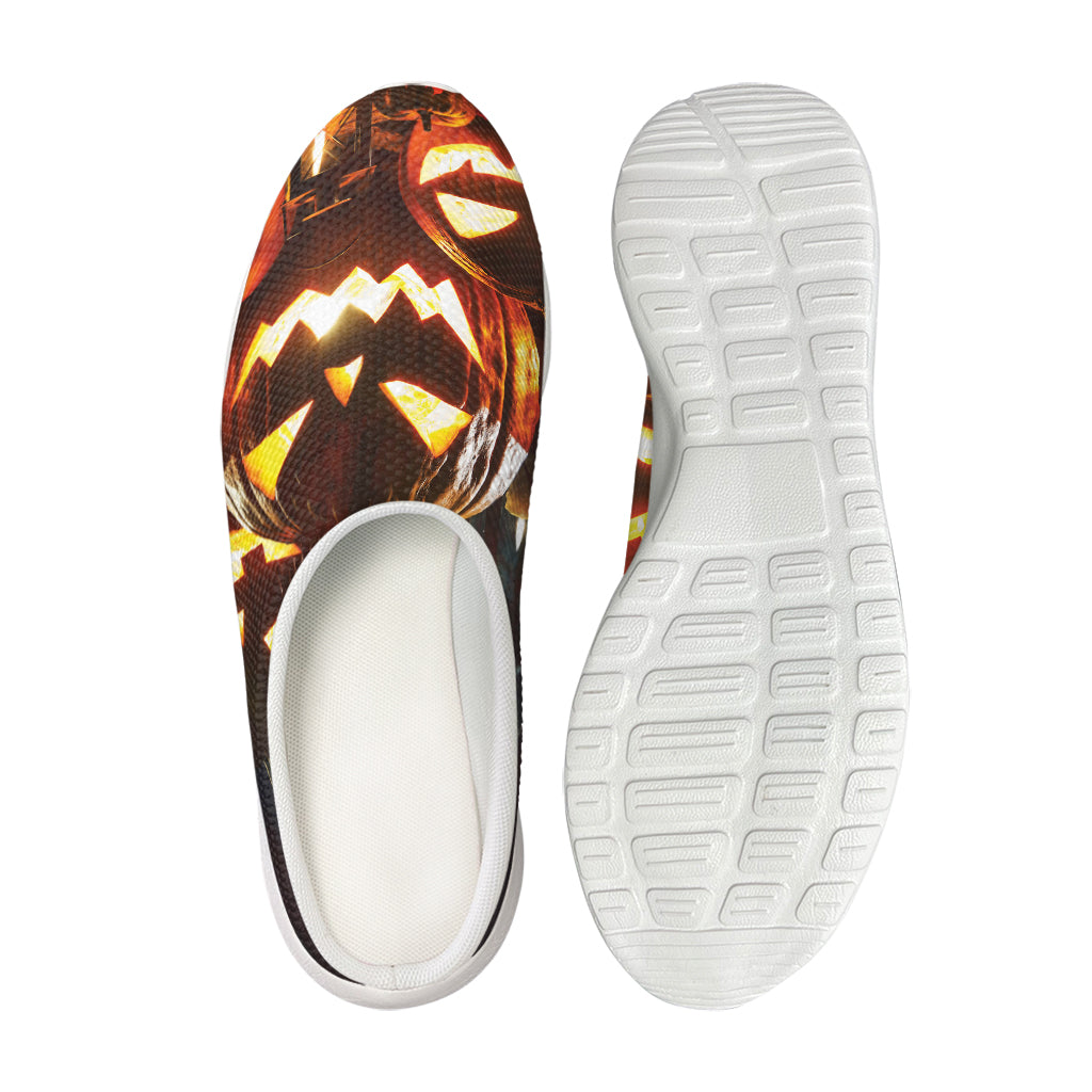 Jack-O'-Lantern Halloween Pumpkin Print Mesh Casual Shoes