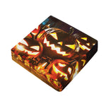 Jack-O'-Lantern Halloween Pumpkin Print Outdoor Seat Cushion Cover