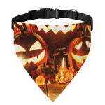 Jack-O'-Lantern Halloween Pumpkin Print Over The Collar Dog Bandana