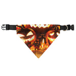 Jack-O'-Lantern Halloween Pumpkin Print Over The Collar Dog Bandana