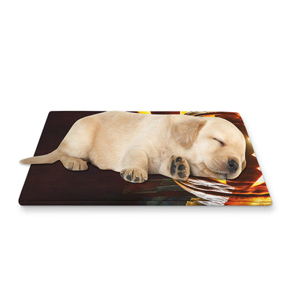 Jack-O'-Lantern Halloween Pumpkin Print Pet Cooling Mat Cover